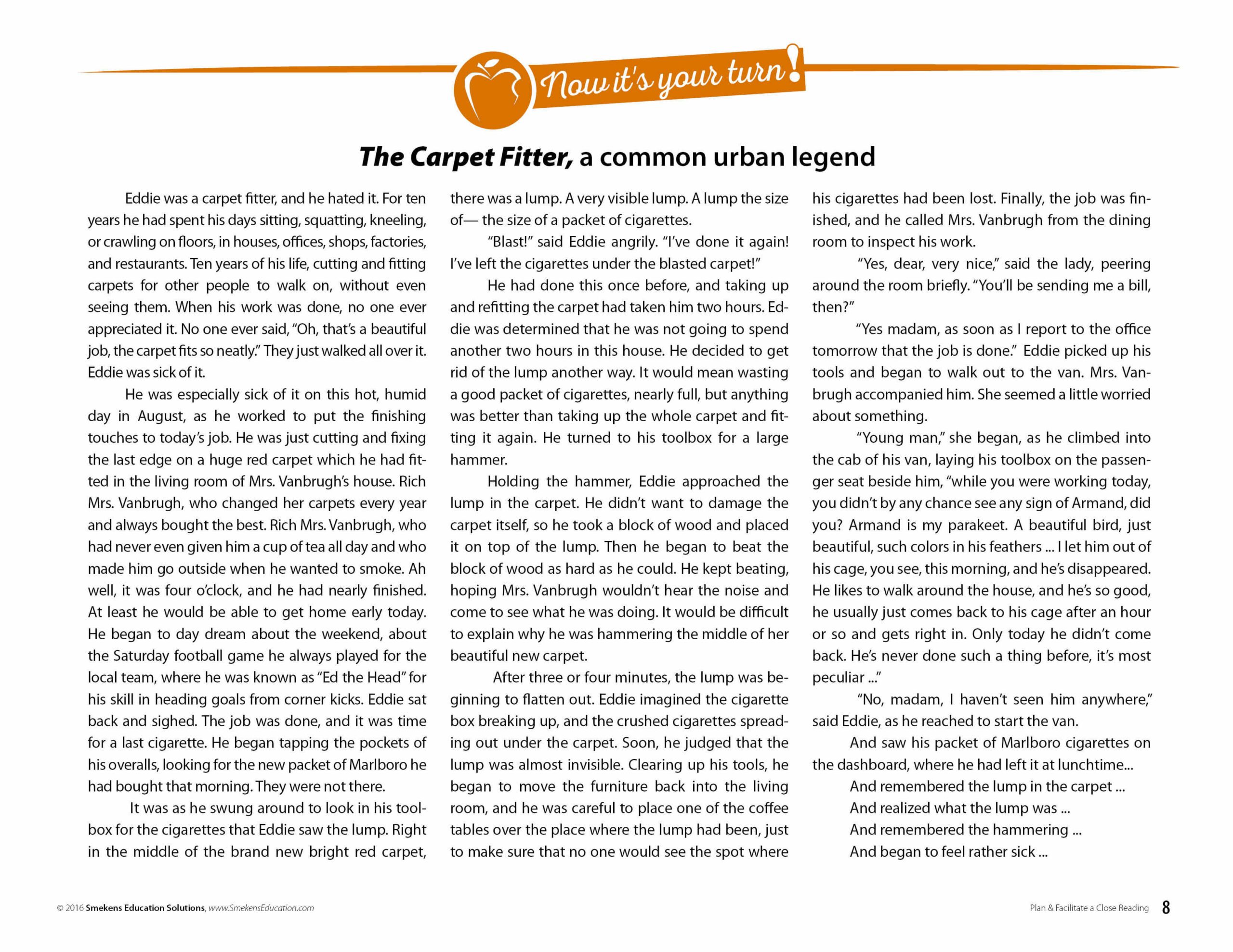 "The Carpet Fitter" - an urban legend