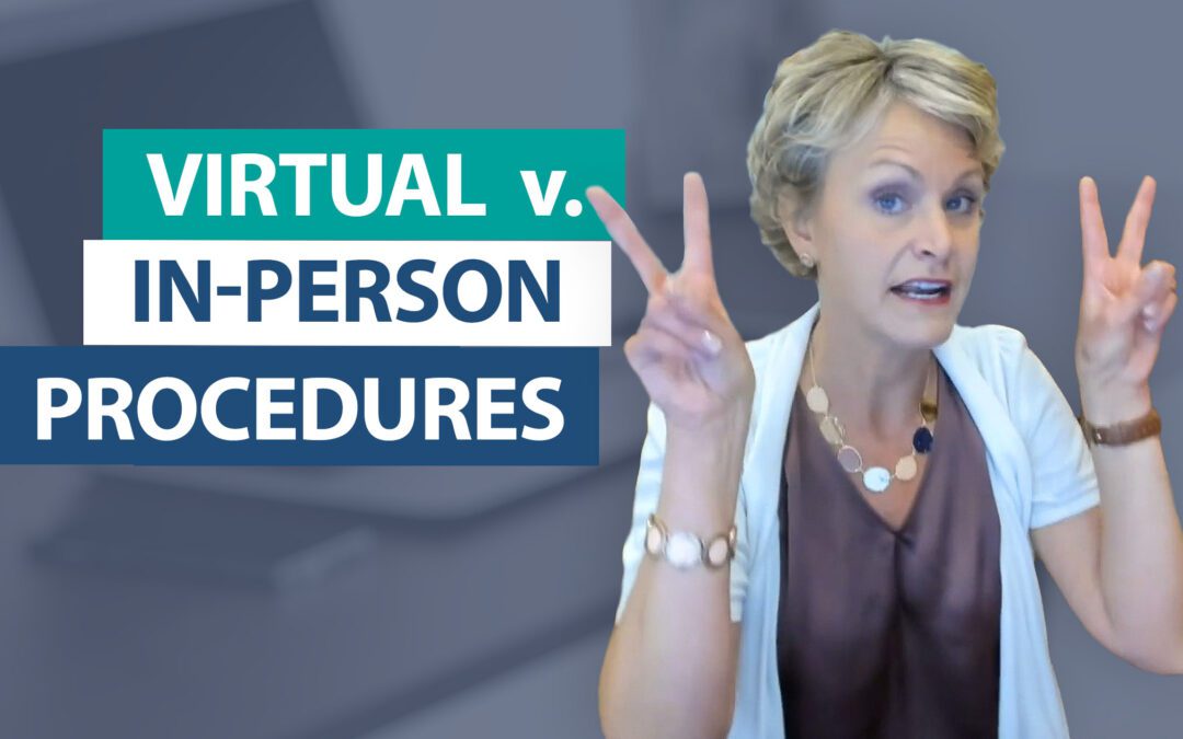 How can I establish procedures that easily convert between virtual and in-person learning?