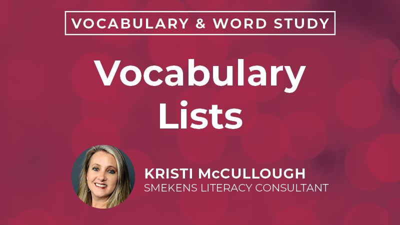 Vocabulary Lists