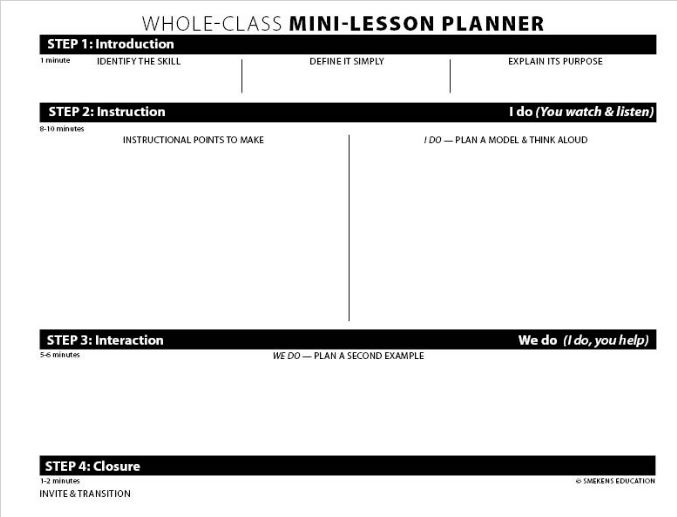 Google Slides Mini-Lesson Planner WRITING